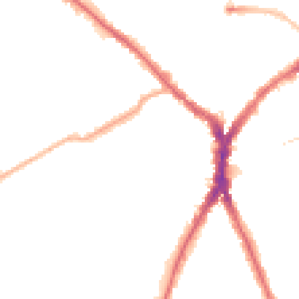 Night-time road noise heatmap for N8 8HL