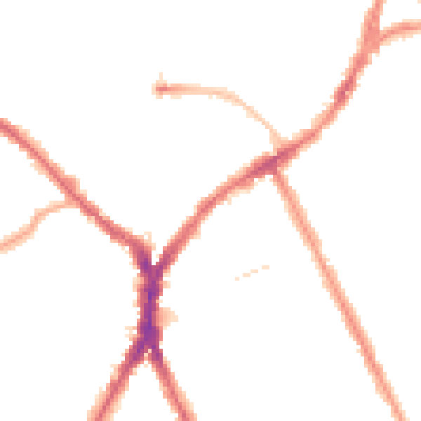 Night-time road noise heatmap for N8 9DD