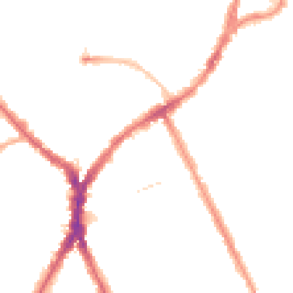 Night-time road noise heatmap for N8 9HG