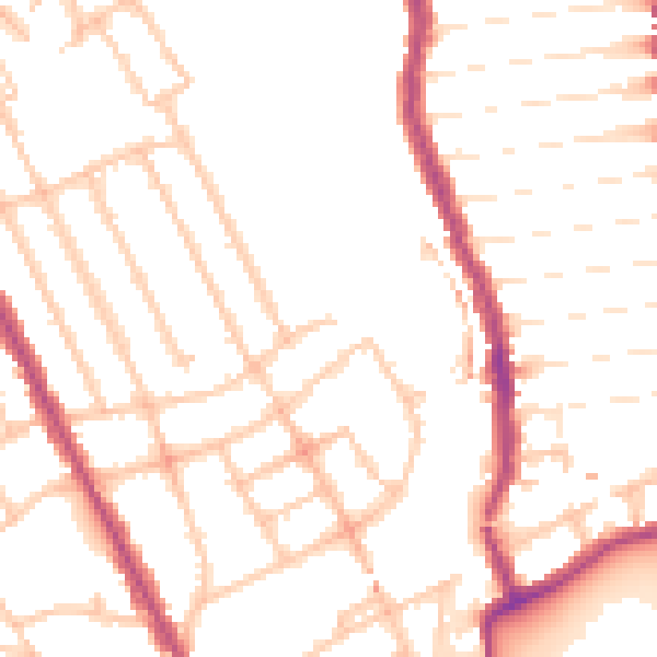 Daytime road noise heatmap for N8 9NZ