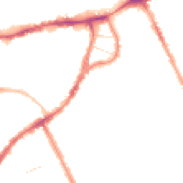 Night-time road noise heatmap for N8 9PD