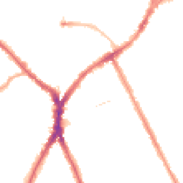 Night-time road noise heatmap for N8 9TE
