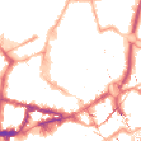 Night-time road noise heatmap for NE1 5AY