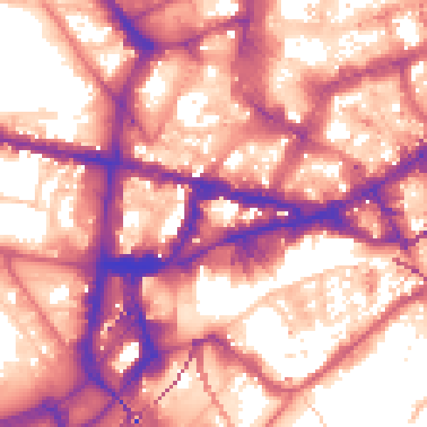 Daytime road noise heatmap for NE1 5DW