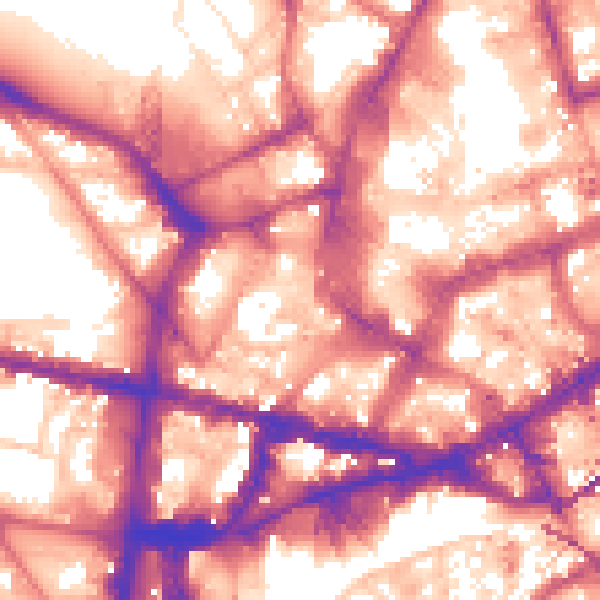 Daytime road noise heatmap for NE1 5TG