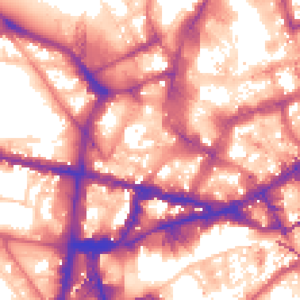 Daytime road noise heatmap for NE1 5UF