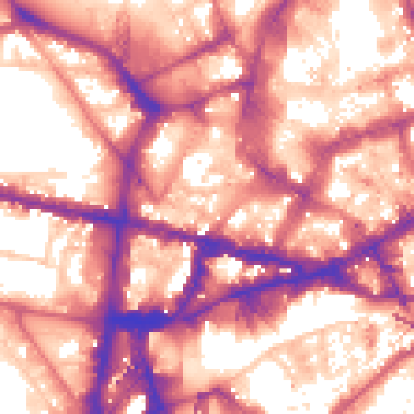 Daytime road noise heatmap for NE1 5XE