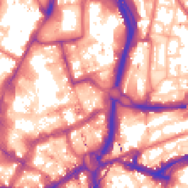 Daytime road noise heatmap for NE1 8BB