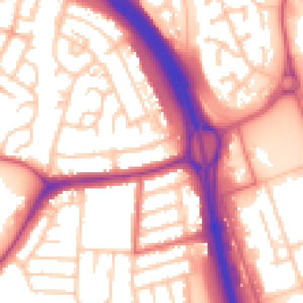 Daytime road noise heatmap for NE11 0AA