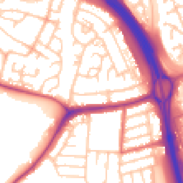 Daytime road noise heatmap for NE11 0AE