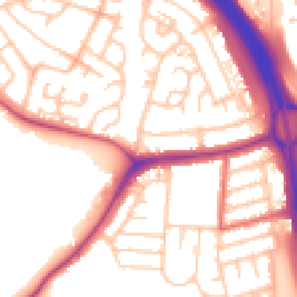 Daytime road noise heatmap for NE11 0AH