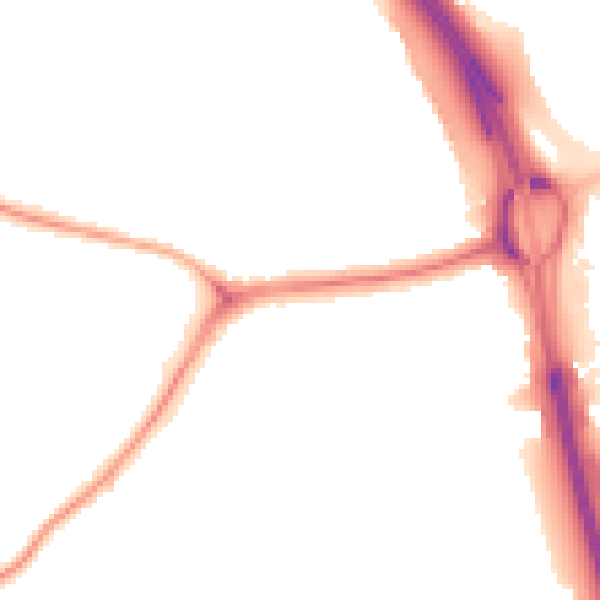 Night-time road noise heatmap for NE11 0AJ