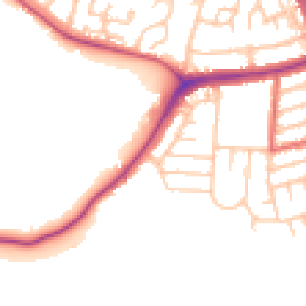 Daytime road noise heatmap for NE11 0AN