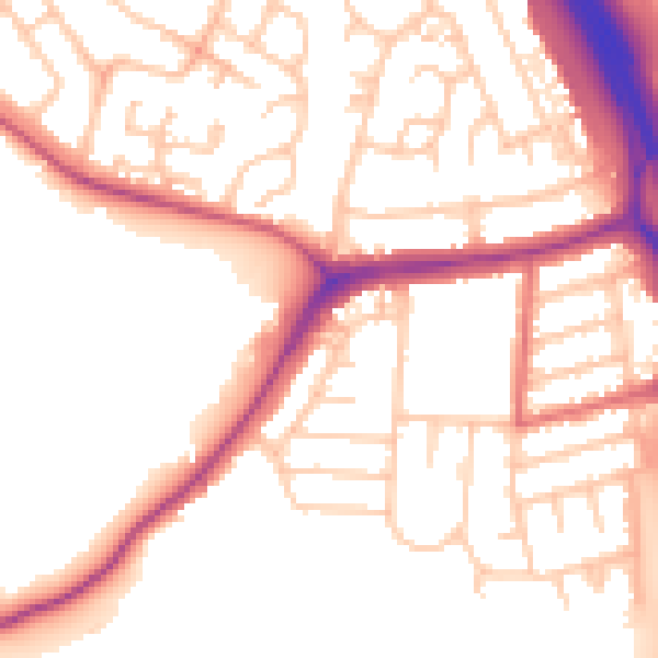 Daytime road noise heatmap for NE11 0AW
