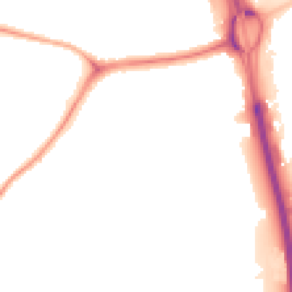 Night-time road noise heatmap for NE11 0AY