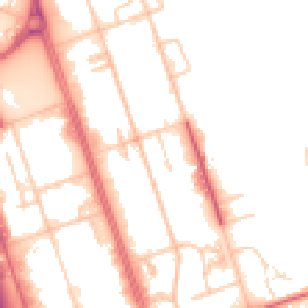 Daytime road noise heatmap for NE11 0BU