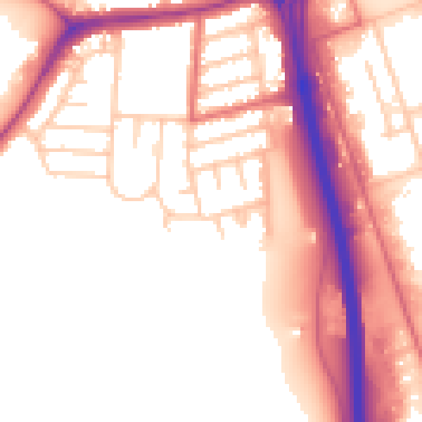 Daytime road noise heatmap for NE11 0DP