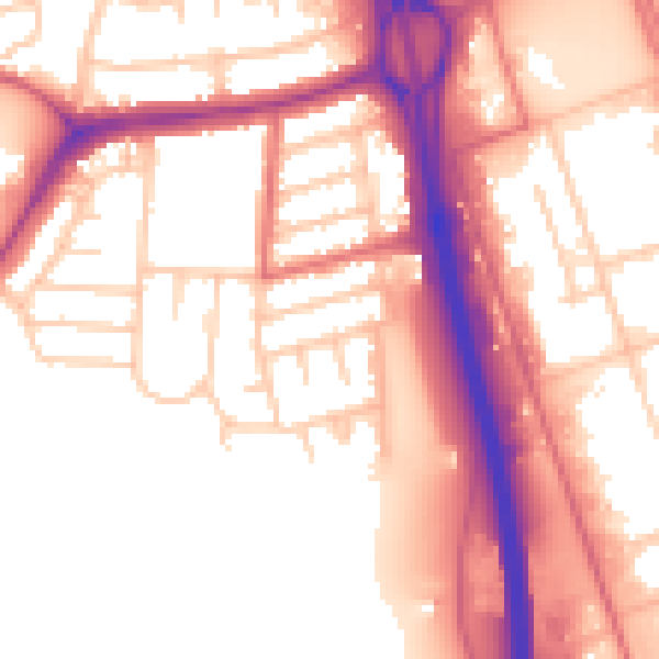 Daytime road noise heatmap for NE11 0DT