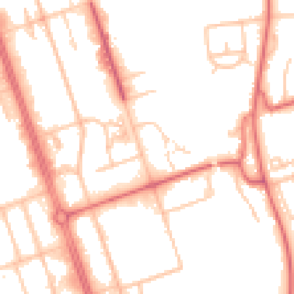 Daytime road noise heatmap for NE11 0HF