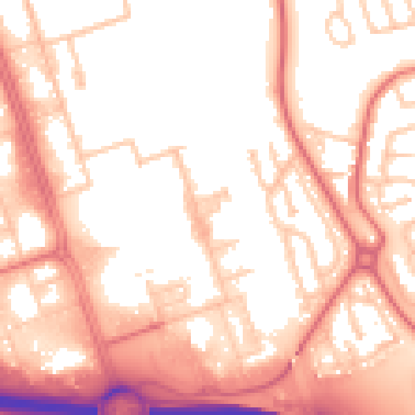 Daytime road noise heatmap for NE11 0NJ