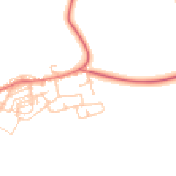 Daytime road noise heatmap for NE11 0NR