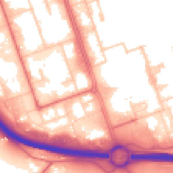 Daytime road noise heatmap for NE11 0RU