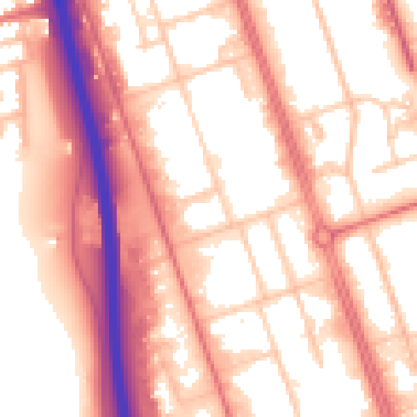 Daytime road noise heatmap for NE11 0TU