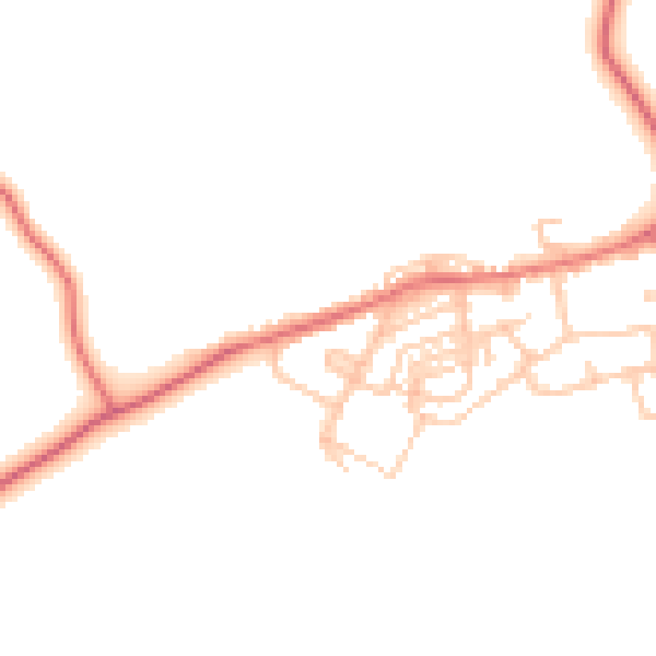 Daytime road noise heatmap for NE11 0XH