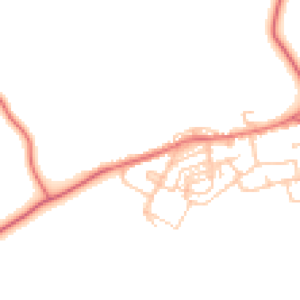 Daytime road noise heatmap for NE11 0XJ