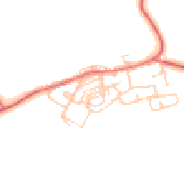 Daytime road noise heatmap for NE11 0XT