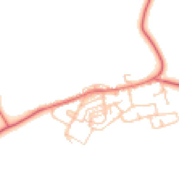 Daytime road noise heatmap for NE11 0YA