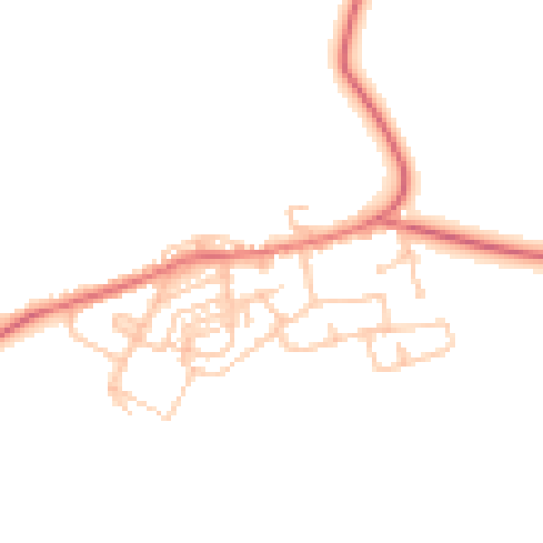 Daytime road noise heatmap for NE11 0YE