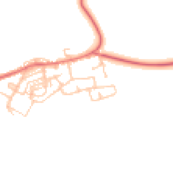 Daytime road noise heatmap for NE11 0YS