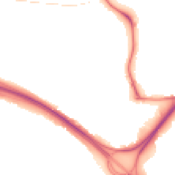 Night-time road noise heatmap for NE11 9FA