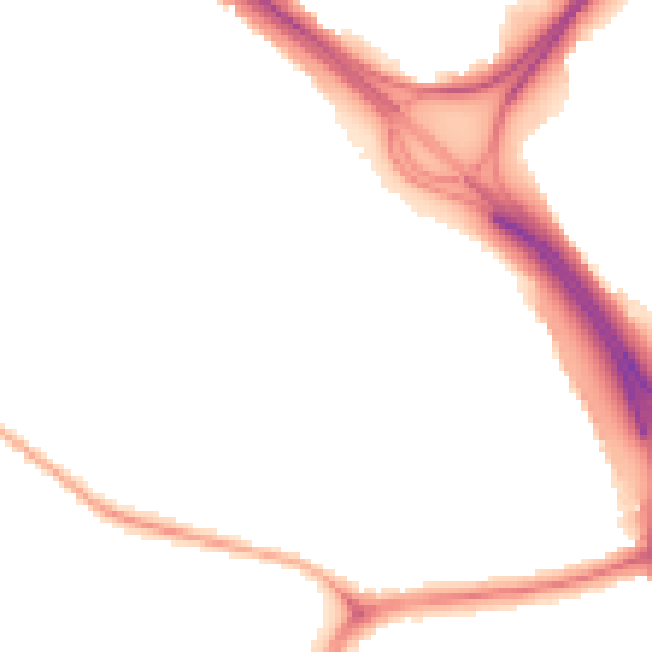 Night-time road noise heatmap for NE11 9SB