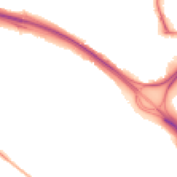 Night-time road noise heatmap for NE11 9UU