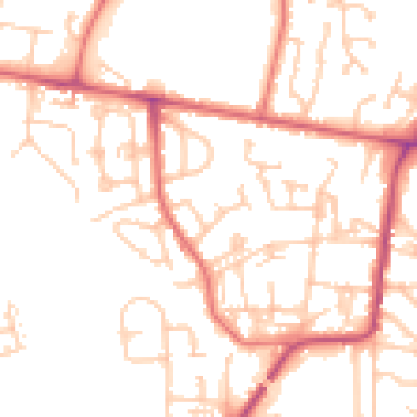 Daytime road noise heatmap for NE12 7BX