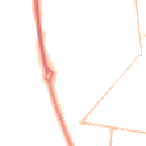 Night-time road noise heatmap for NE12 7EA