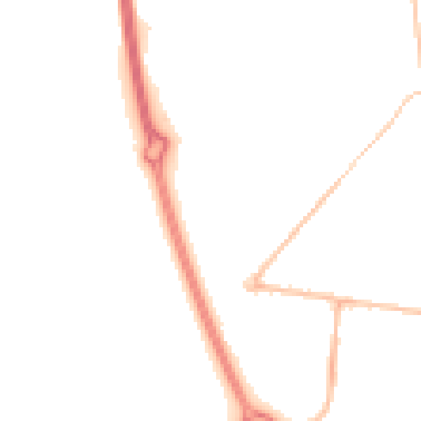 Night-time road noise heatmap for NE12 7EX