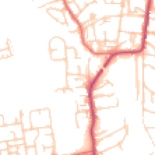Daytime road noise heatmap for NE12 7HT