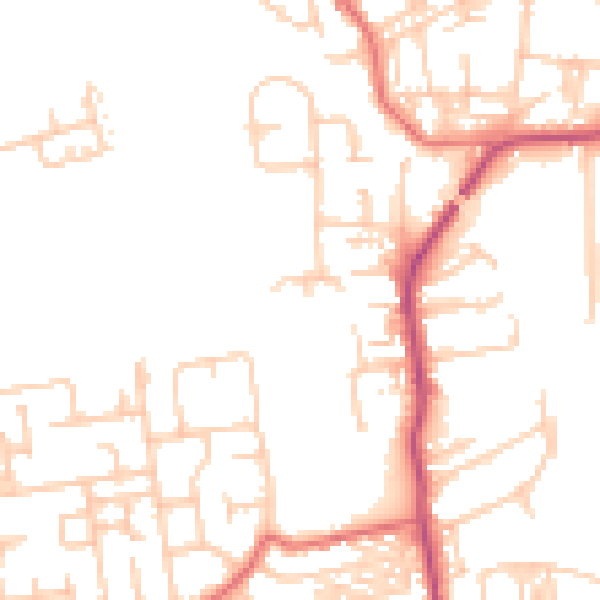 Daytime road noise heatmap for NE12 7JD