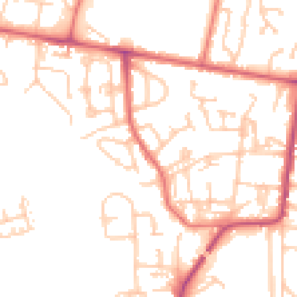 Daytime road noise heatmap for NE12 7JQ