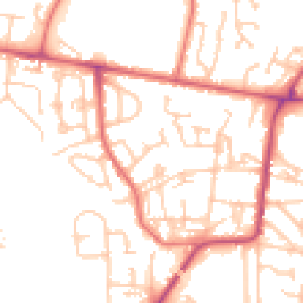 Daytime road noise heatmap for NE12 7JR