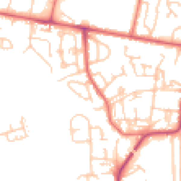 Daytime road noise heatmap for NE12 7JT