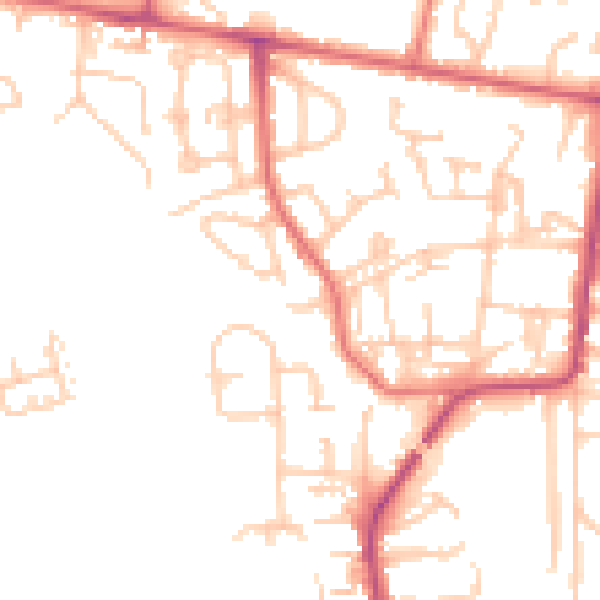 Daytime road noise heatmap for NE12 7JX