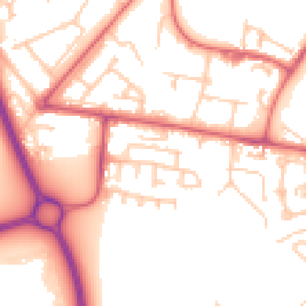 Daytime road noise heatmap for NE12 7NU