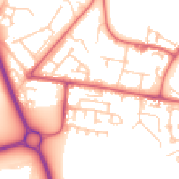 Daytime road noise heatmap for NE12 7NZ
