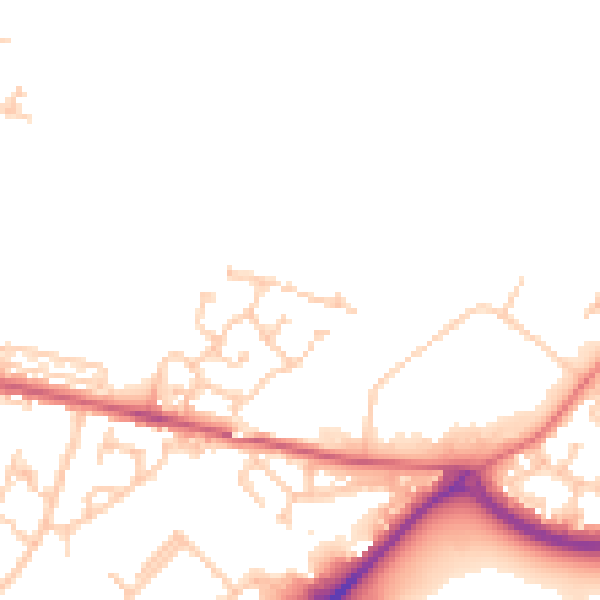 Daytime road noise heatmap for NE12 9DA