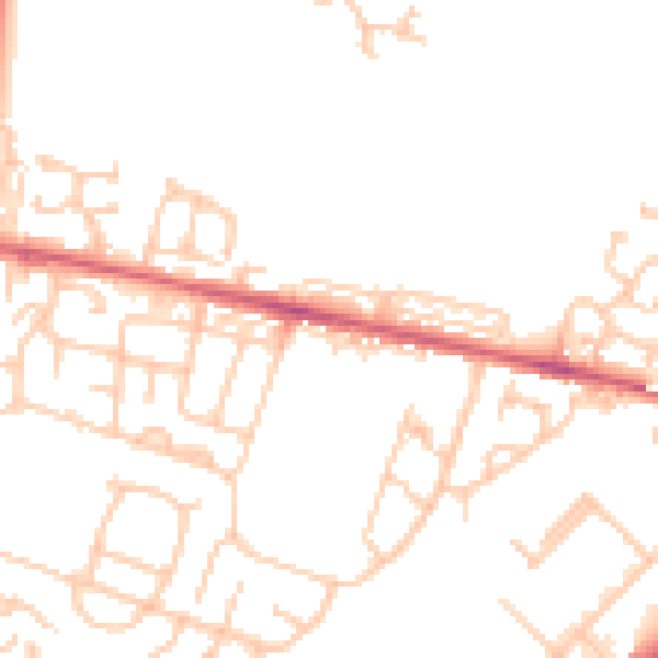 Daytime road noise heatmap for NE12 9HA