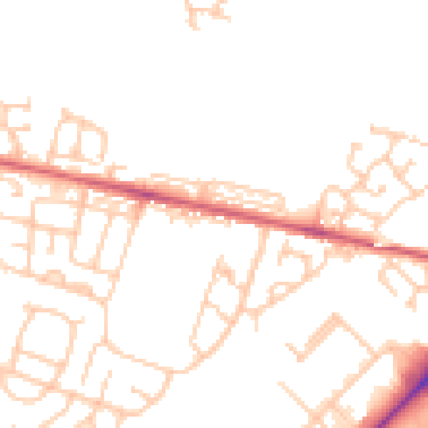 Daytime road noise heatmap for NE12 9HH